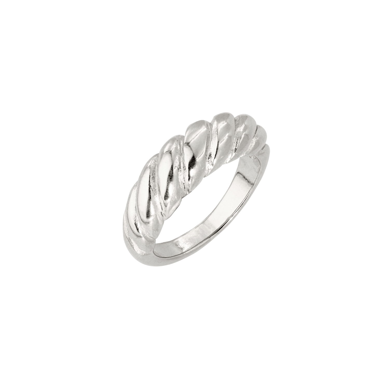 Towel Twist Ring Silber