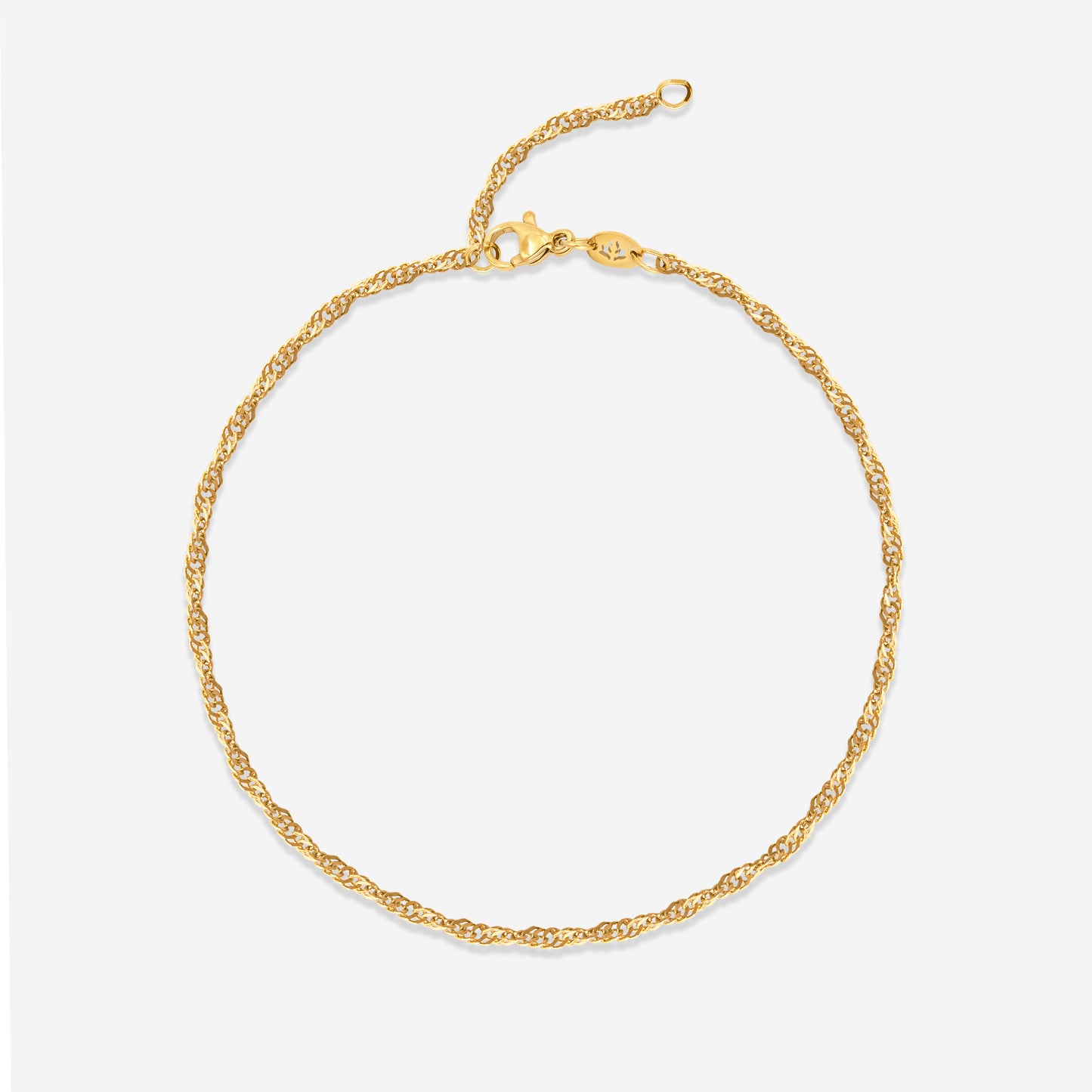 Slim Singapore Anklet Gold