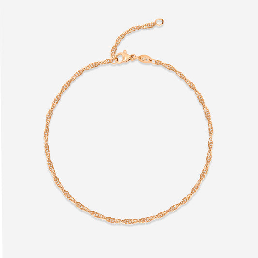 Slim Singapore Anklet Roségold