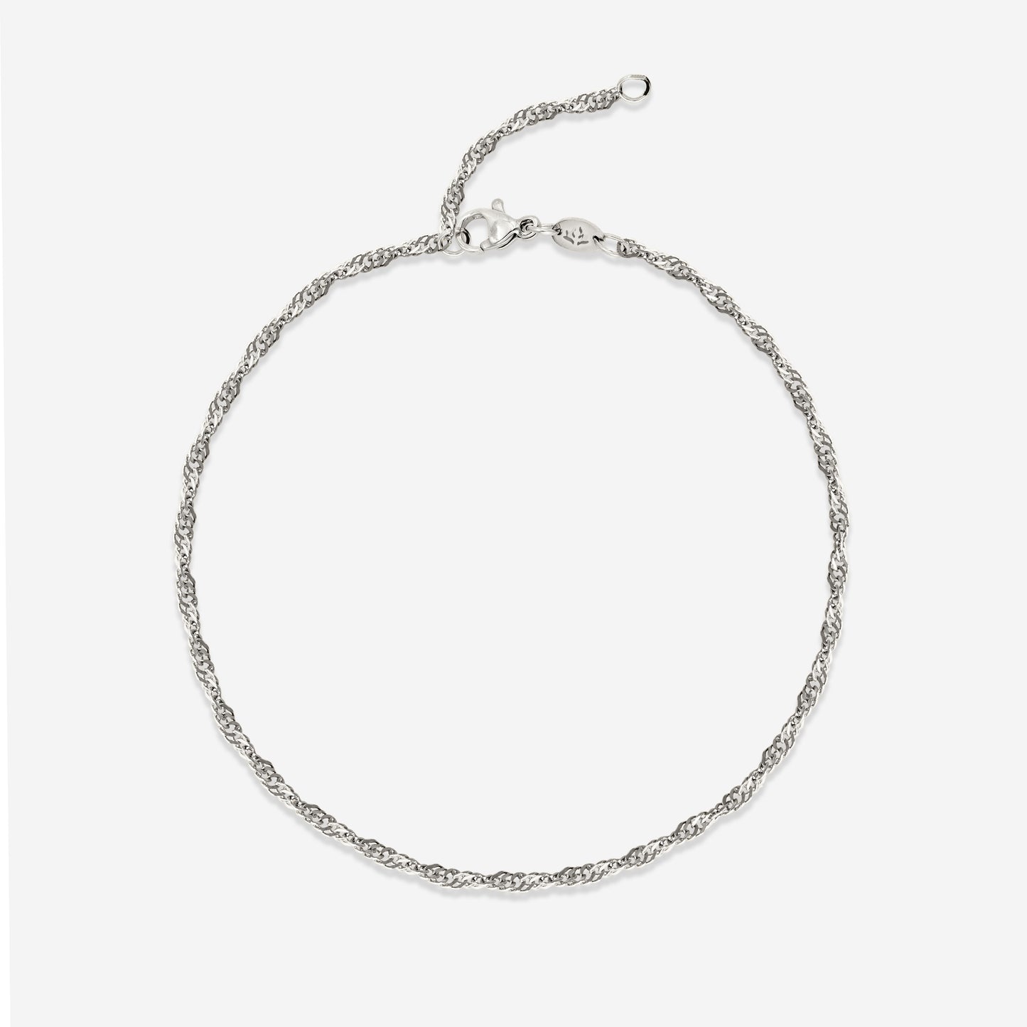 Slim Singapore Anklet Silber