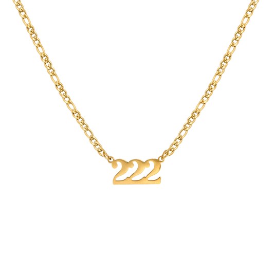Angel Number Necklace Gold
