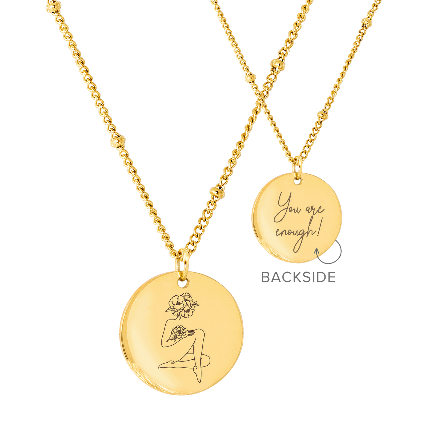 You are enough Necklace Gold