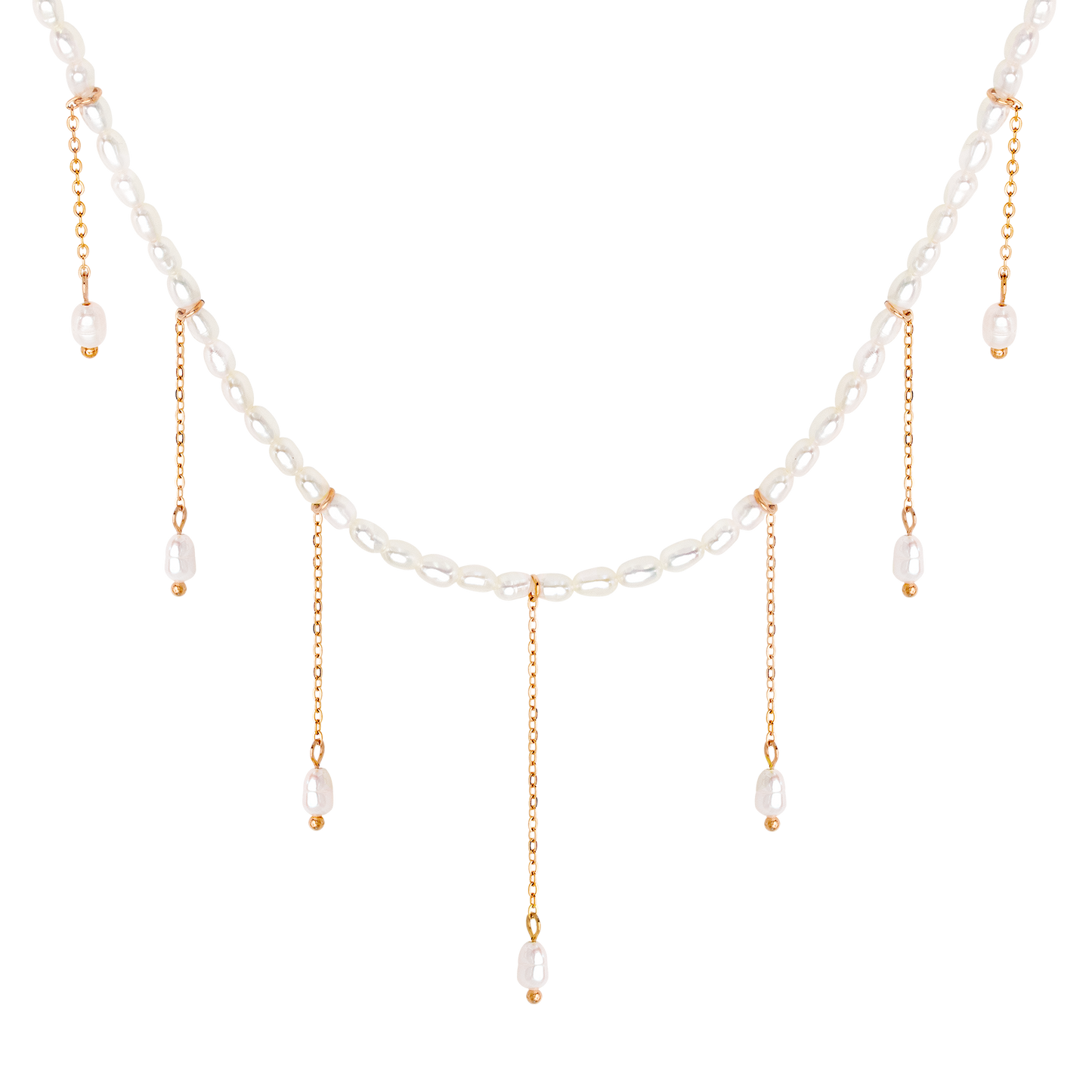 Lolas Love Pearl Power Necklace Roségold
