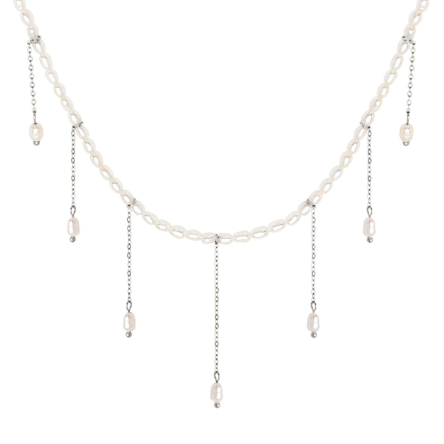 Lolas Love Pearl Power Necklace Silber