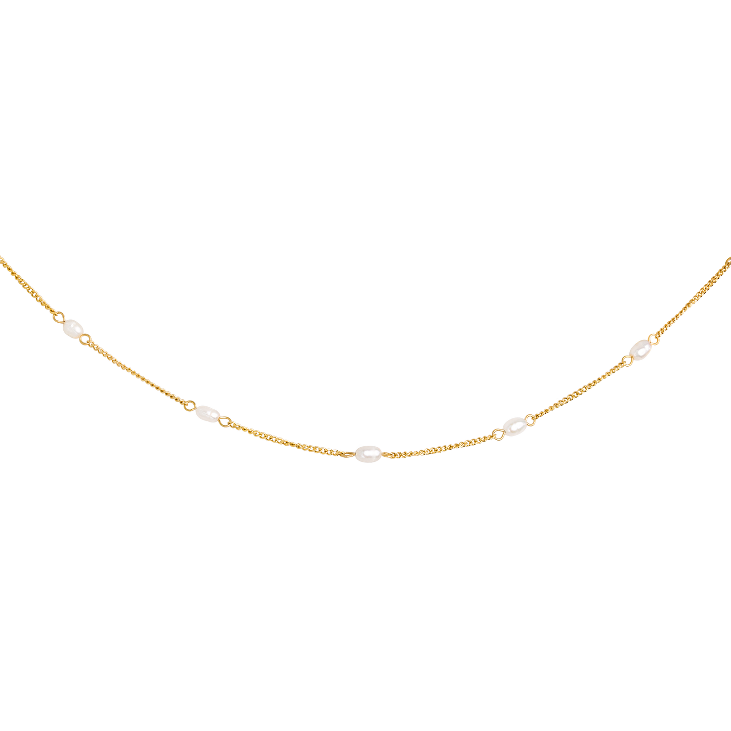 Pearl after Pearl Choker Gold