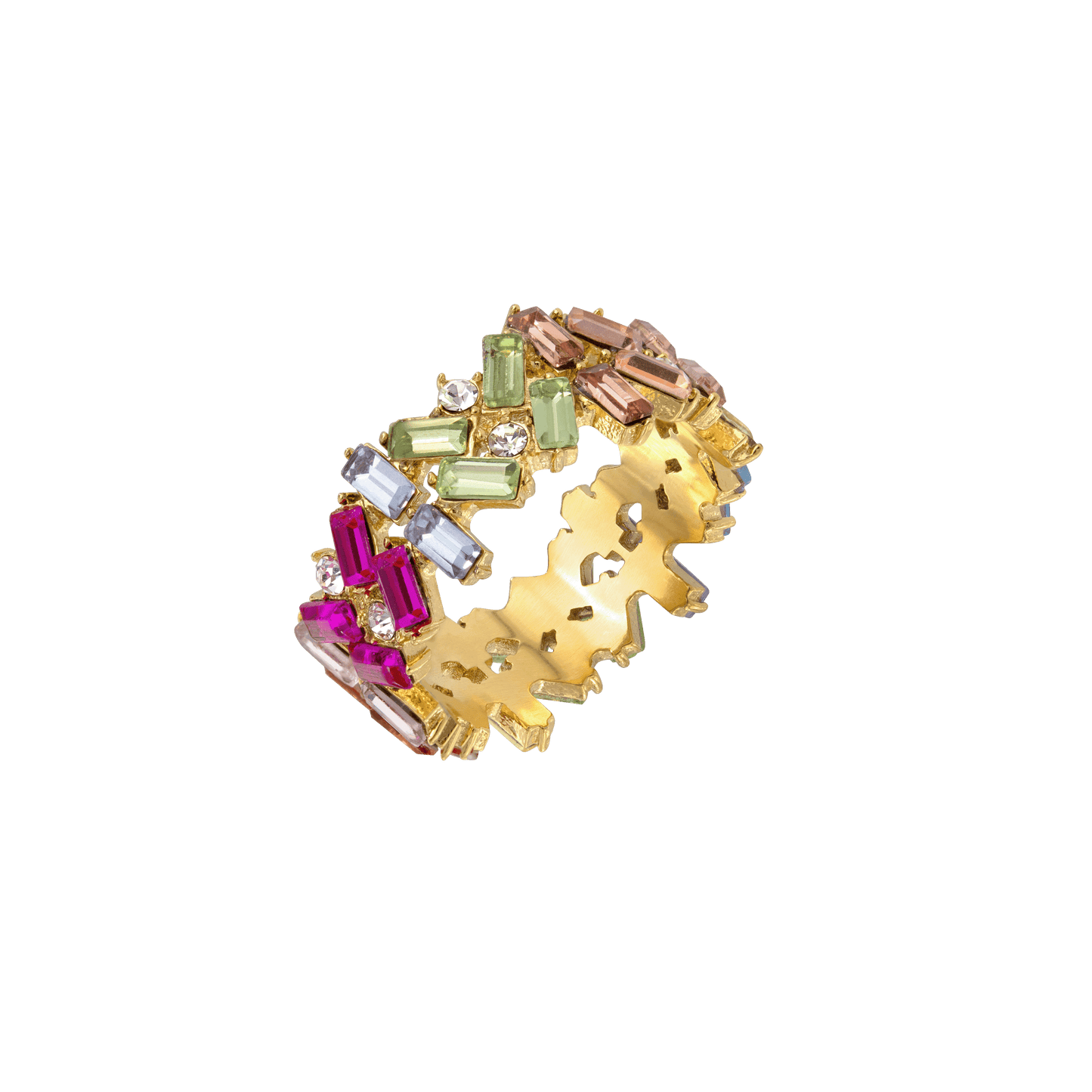 Double Rainbow Ring Gold