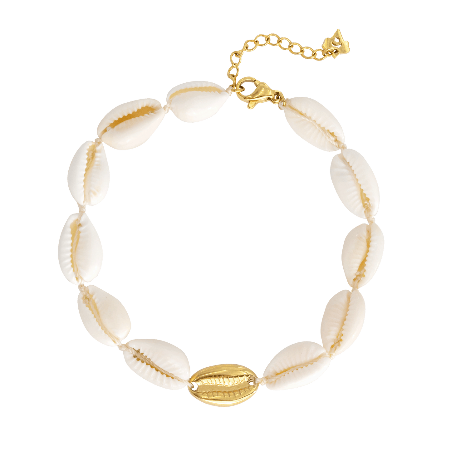 One in a Shell Anklet Gold