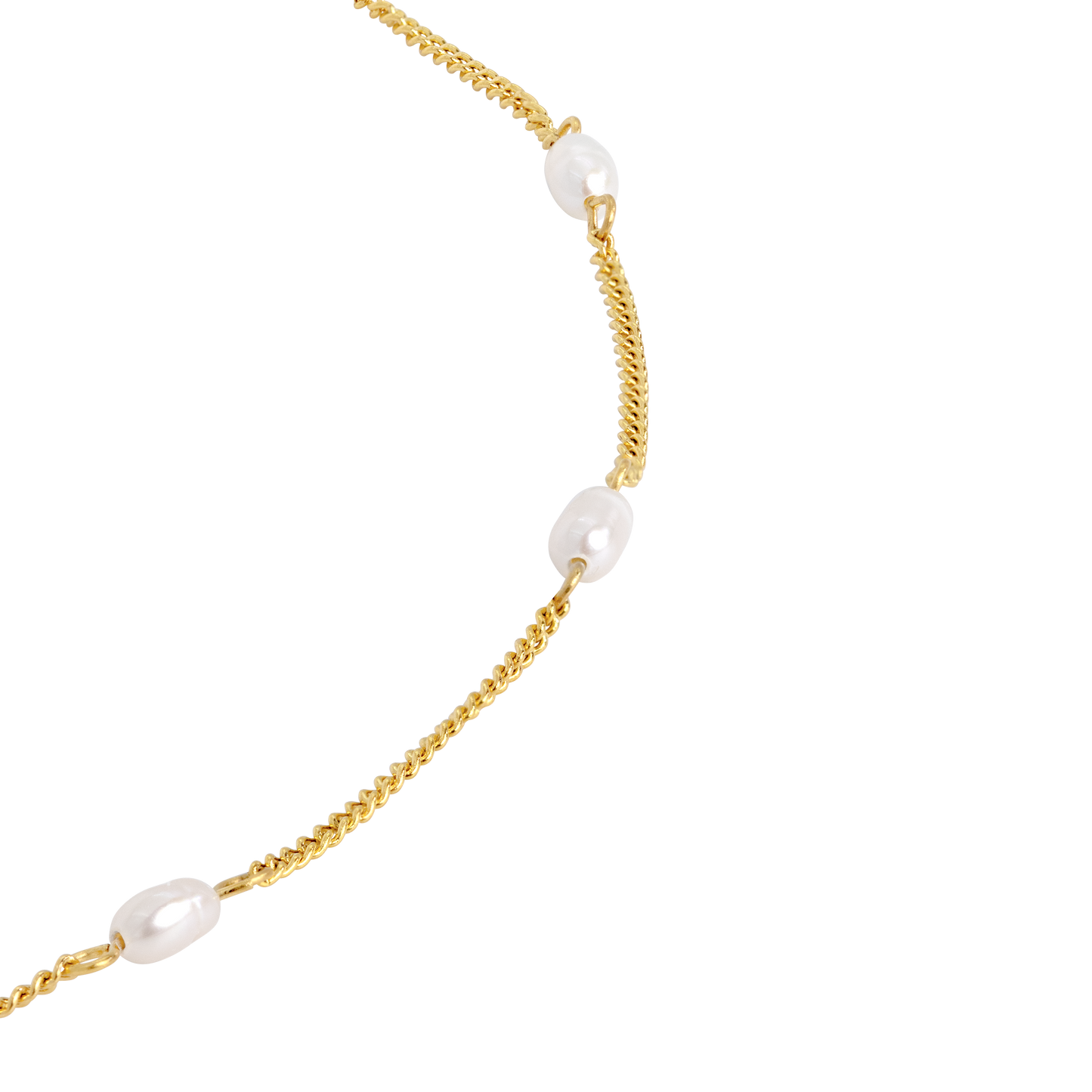 Pearl after Pearl Choker Gold