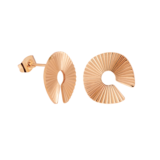 Sparkling Donut Studs Roségold