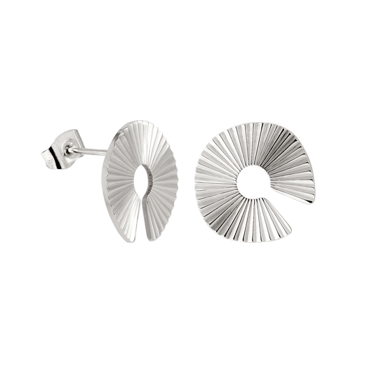 Sparkling Donut Studs Silber