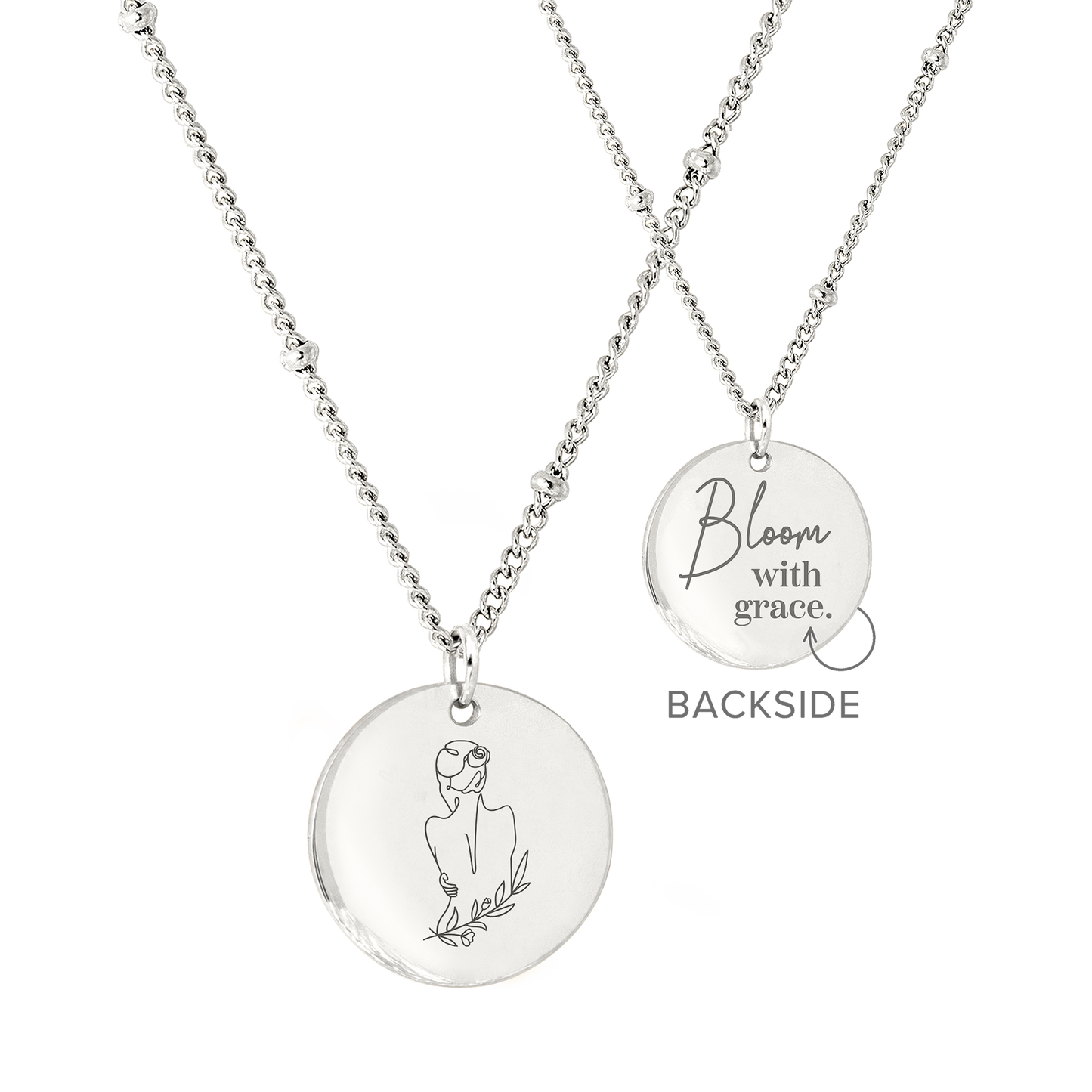 Bloom with grace Necklace Silber
