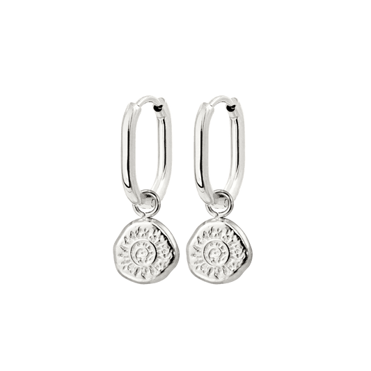 Sun Seeker Oval Hoop Set Baby Silber