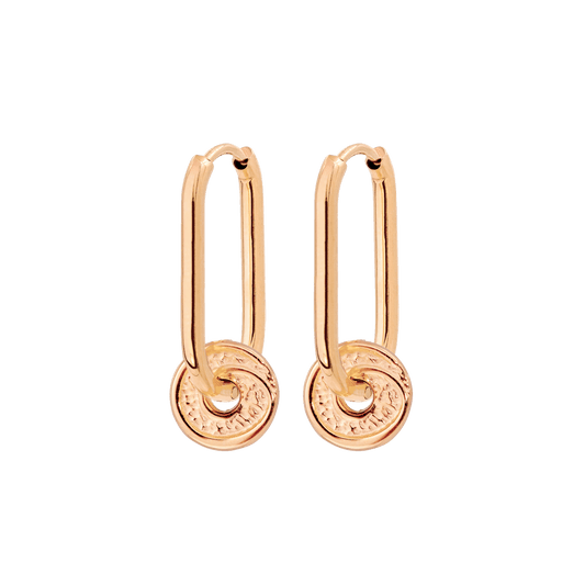 Swirl'n Oval Hoop Set Small Roségold