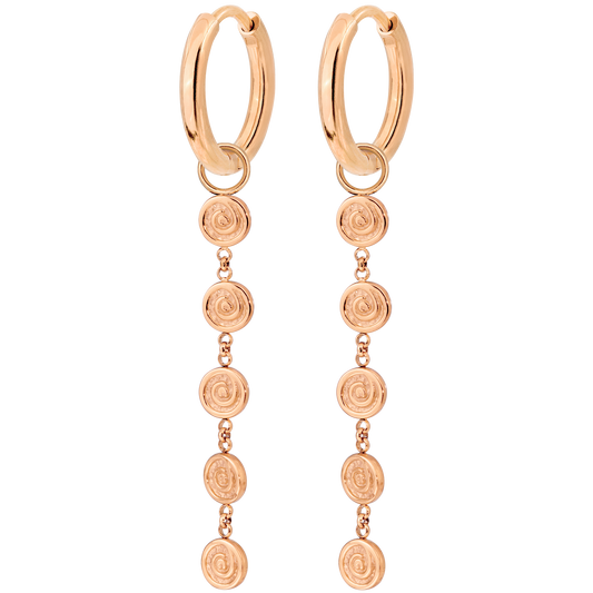 Sweet Swirl Hoop Set Small Roségold