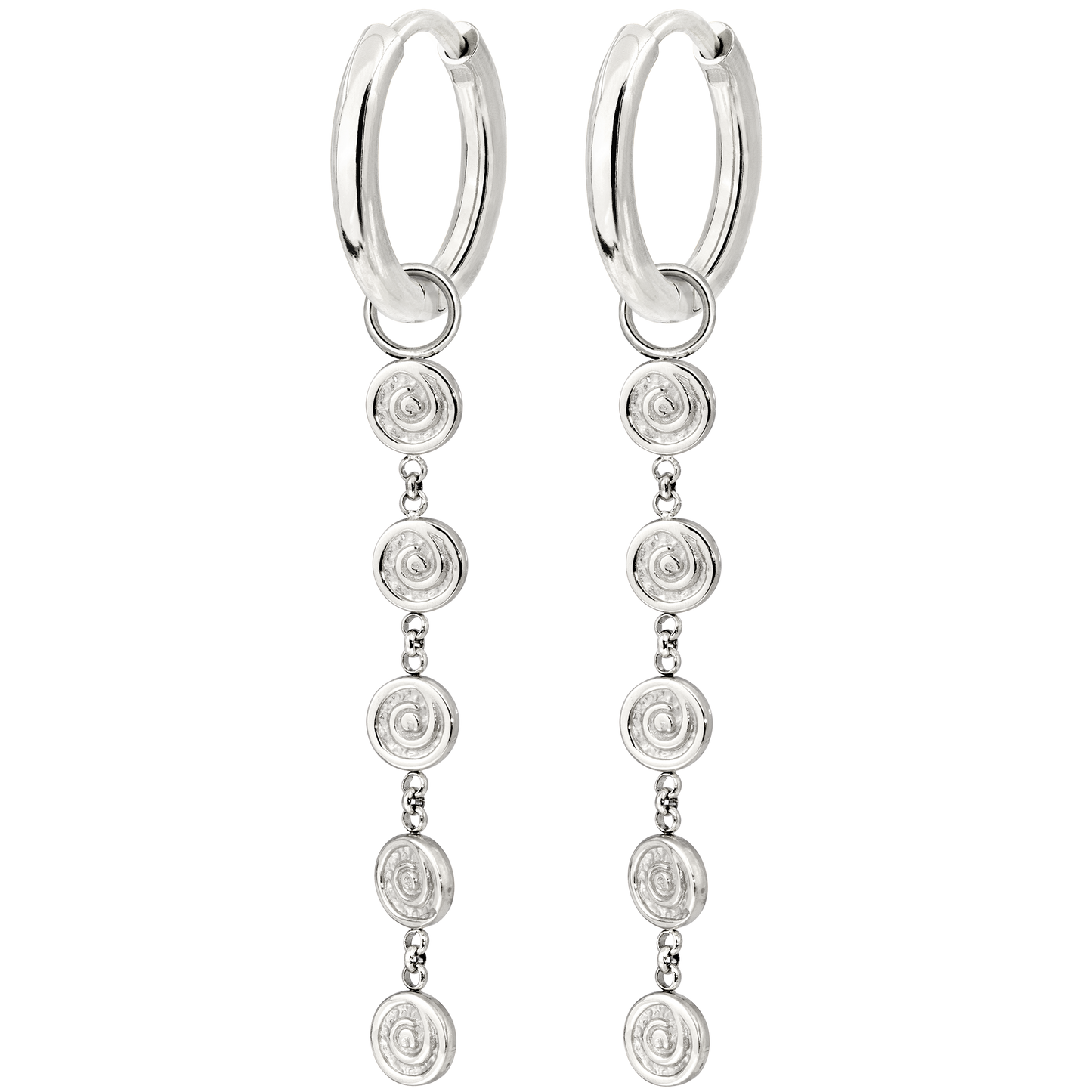 Sweet Swirl Hoop Set Small Silber