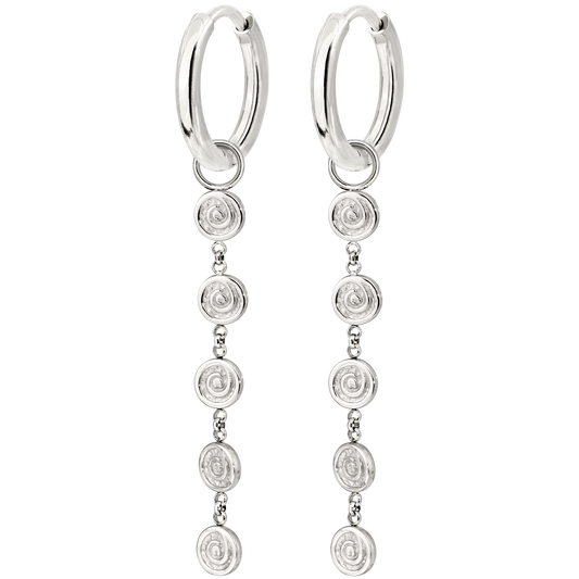 Sweet Swirl Hoop Set Small Silber