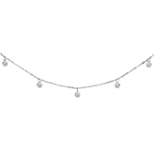 Swirl'n Choker Silber