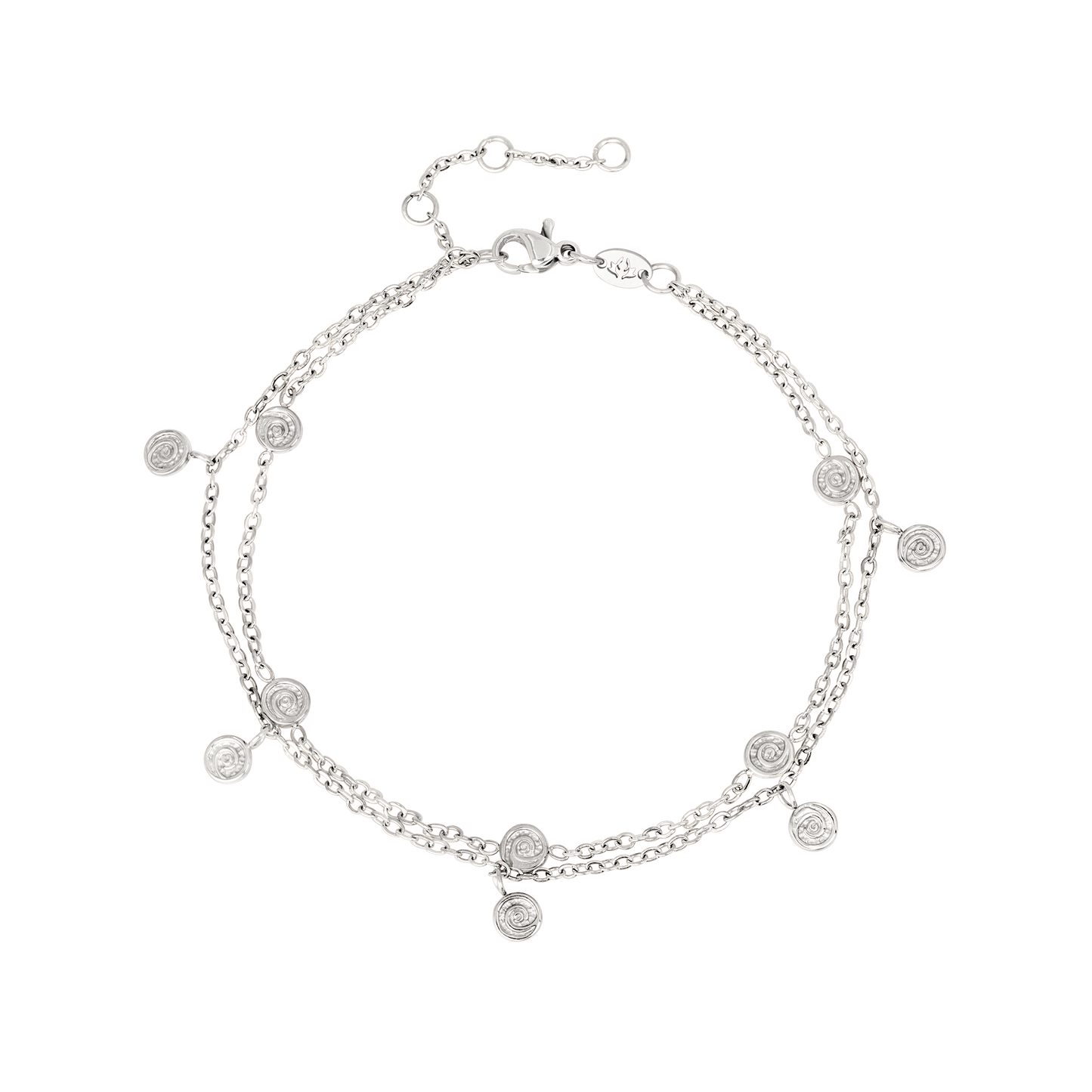 Swirl'n Double Bracelet Silber