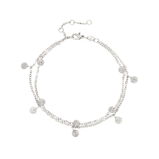 Swirl'n Double Bracelet Silber