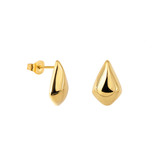 Happy Tears Studs Gold