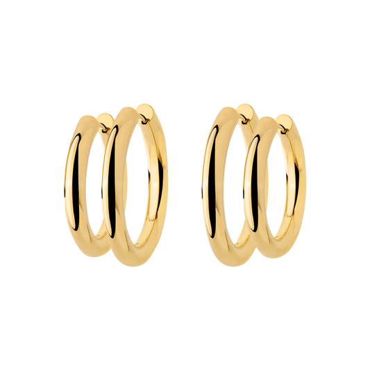 Chunky Lover Hoop Bundle Medium Gold