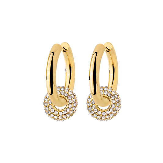 Chunky Radiant Wheel Hoop Set Medium Gold