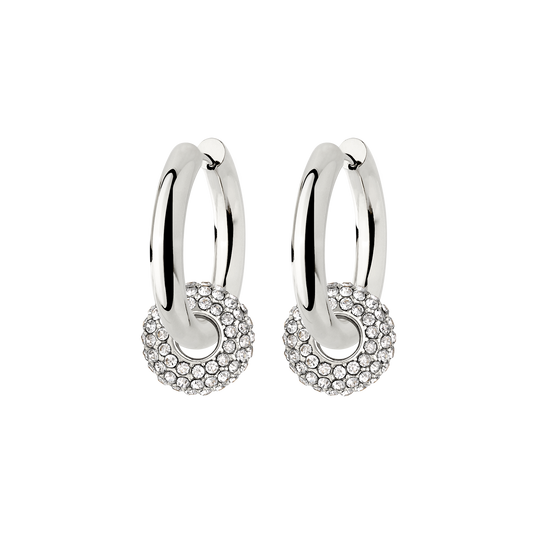 Chunky Radiant Wheel Hoop Set Medium Silber