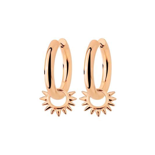Chunky Sun Lover Hoop Set Medium Roségold