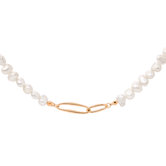 Fluidity Pearl Necklace Roségold