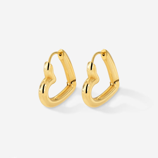 Phat Heart Hoops Large Gold