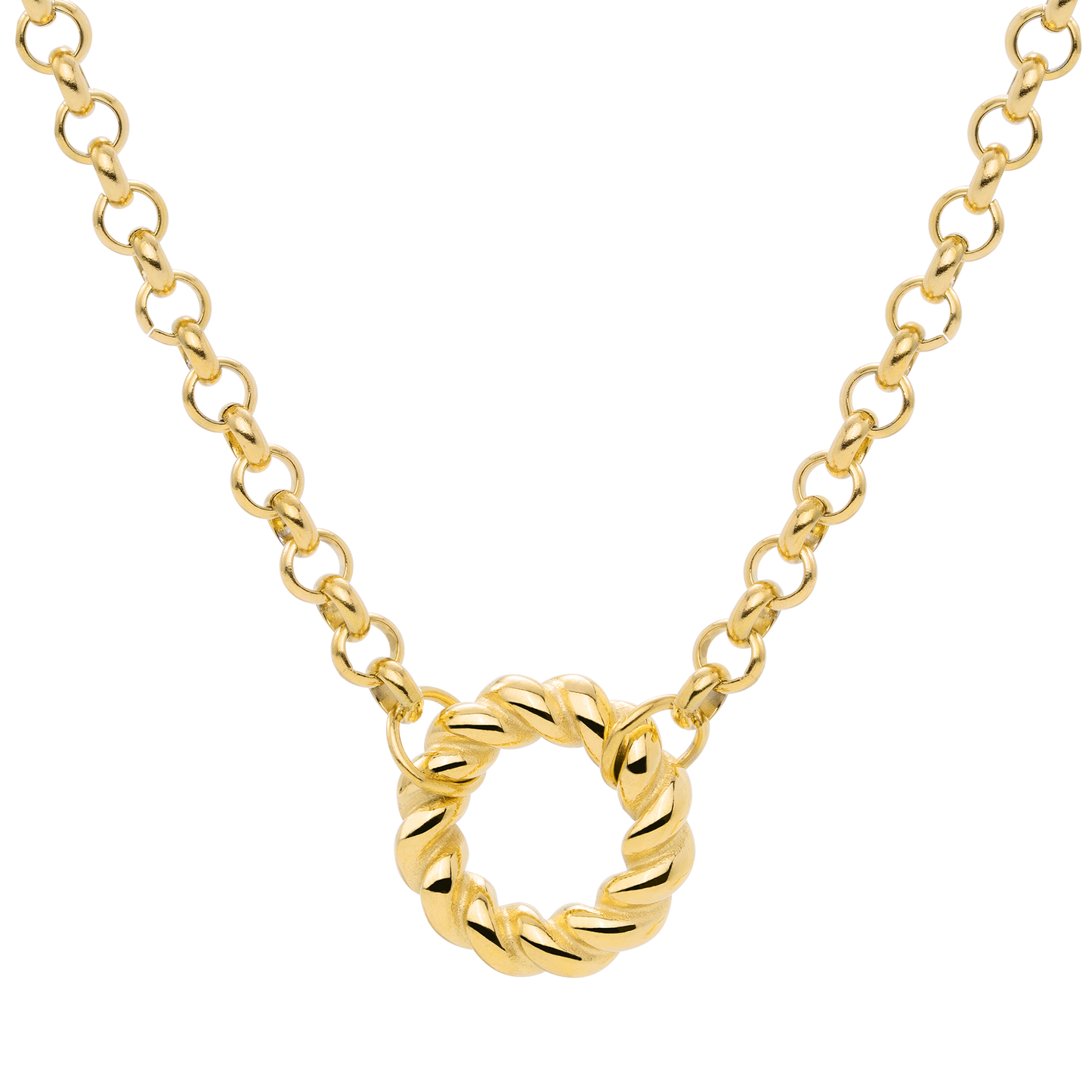 Twisted Donut Necklace Gold