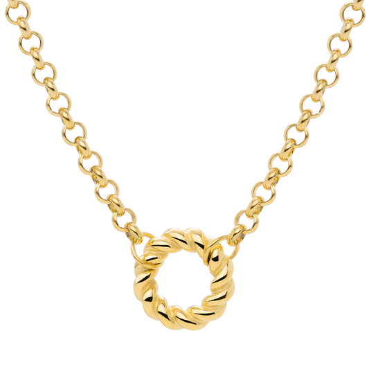 Twisted Donut Necklace Gold