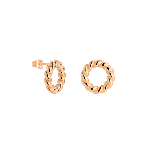 Twisted Donut Studs Roségold
