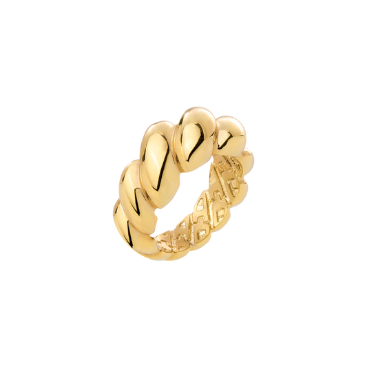 Bold Twist Ring Gold