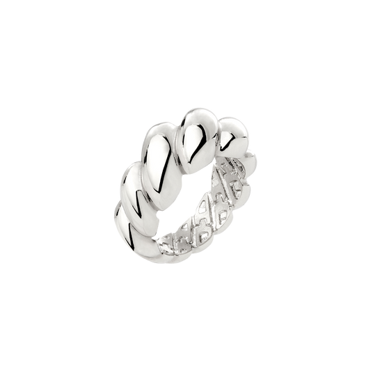 Bold Twist Ring Silber