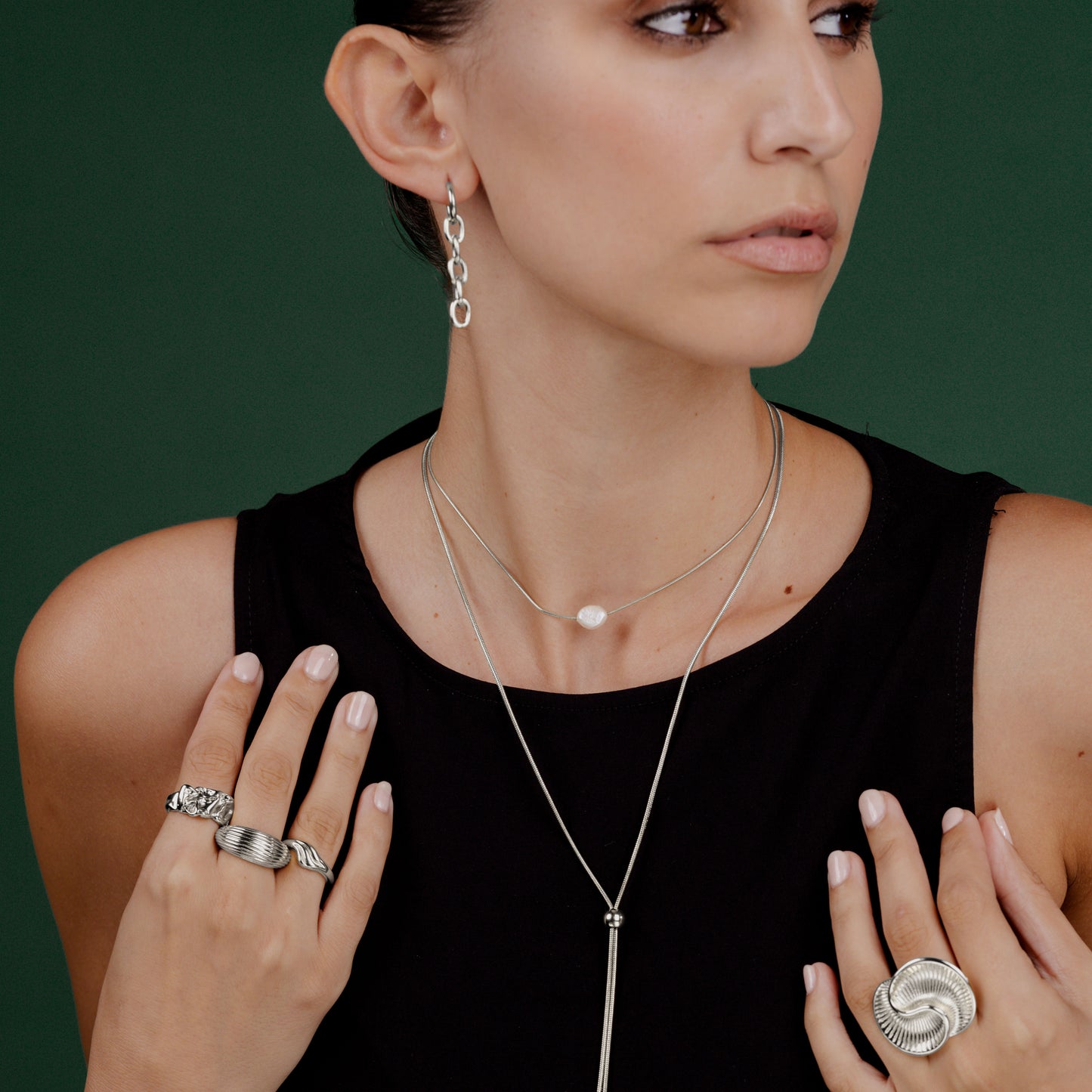 Minimalistic Elegance Necklace Bundle Silber