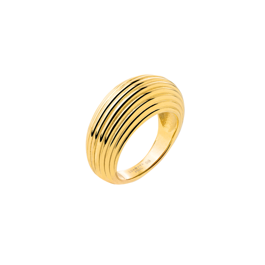 Chunky Stripes Ring Gold