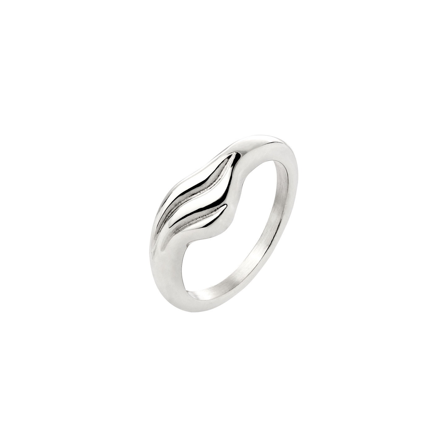 Curvy Wave Ring Silber