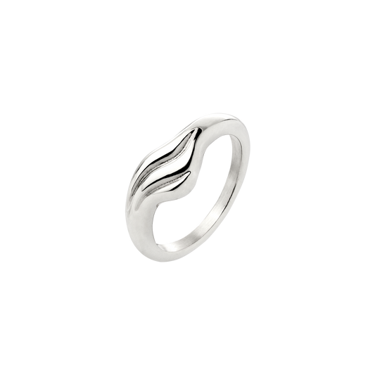 Curvy Wave Ring Silber