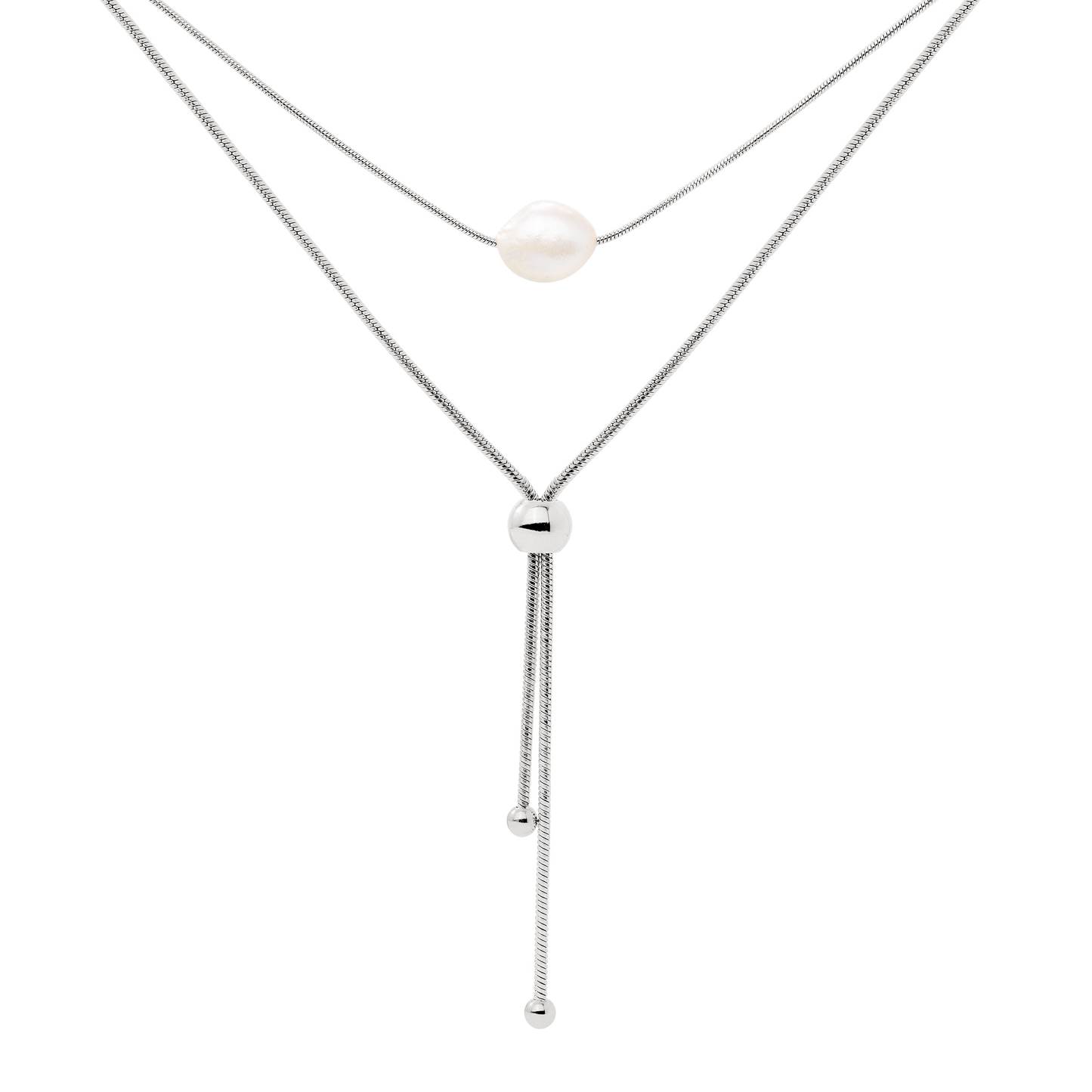 Minimalistic Elegance Necklace Bundle Silber