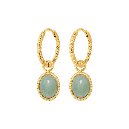 Vintage Tones Twisted Hoop Set Small Gold