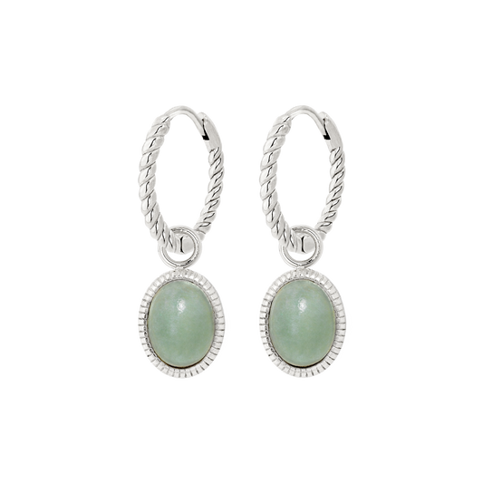 Vintage Tones Twisted Hoop Set Small Silber