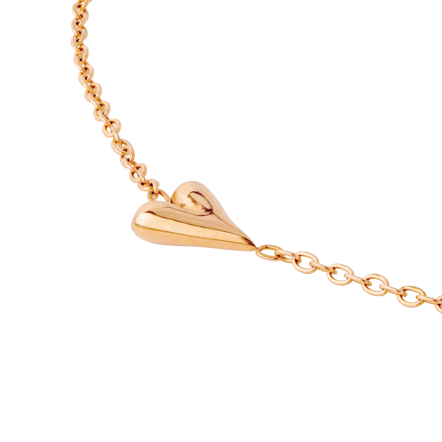 Flowy Heart Necklace Roségold