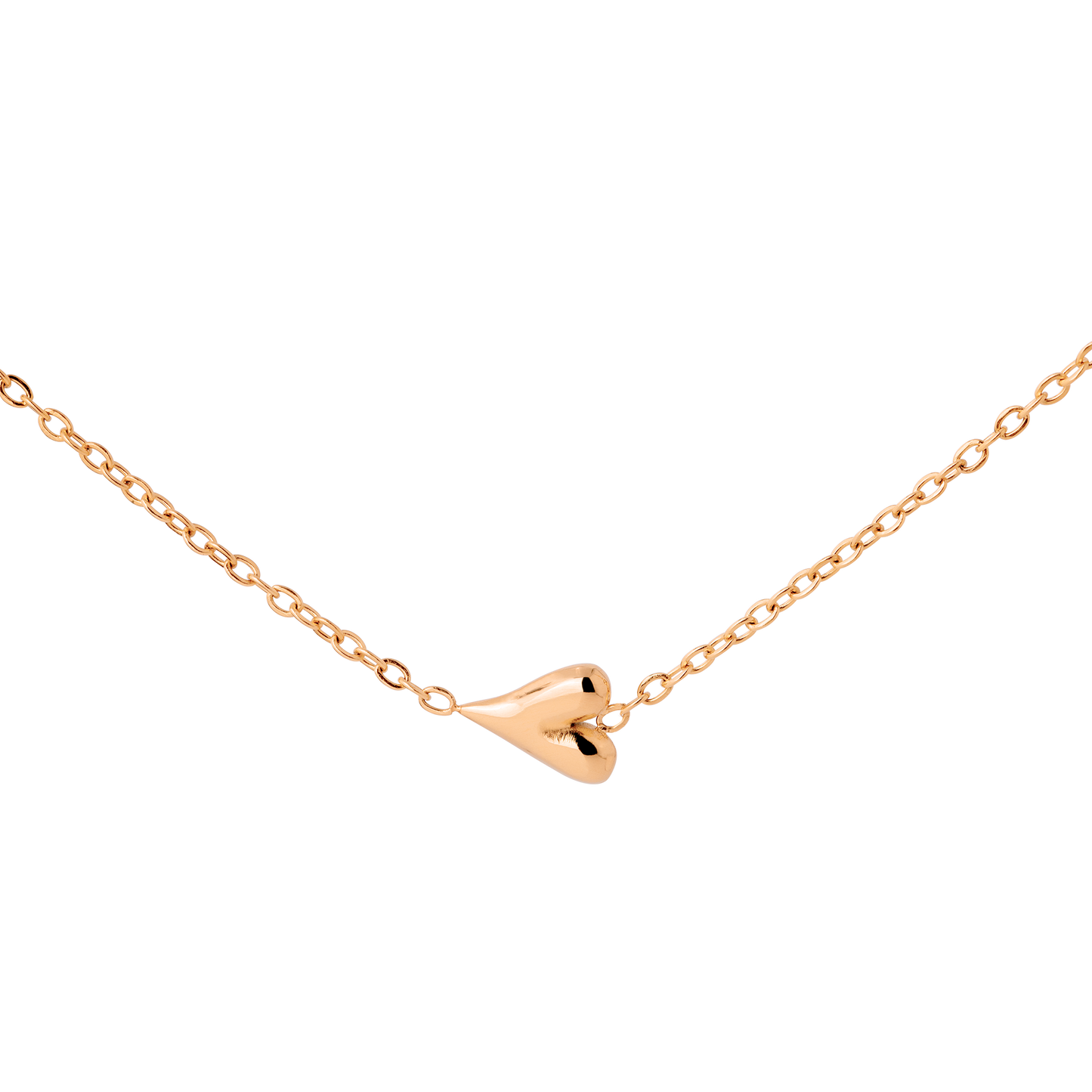 Flowy Heart Necklace Roségold