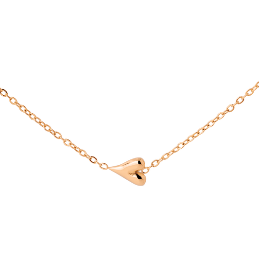 Flowy Heart Necklace Roségold