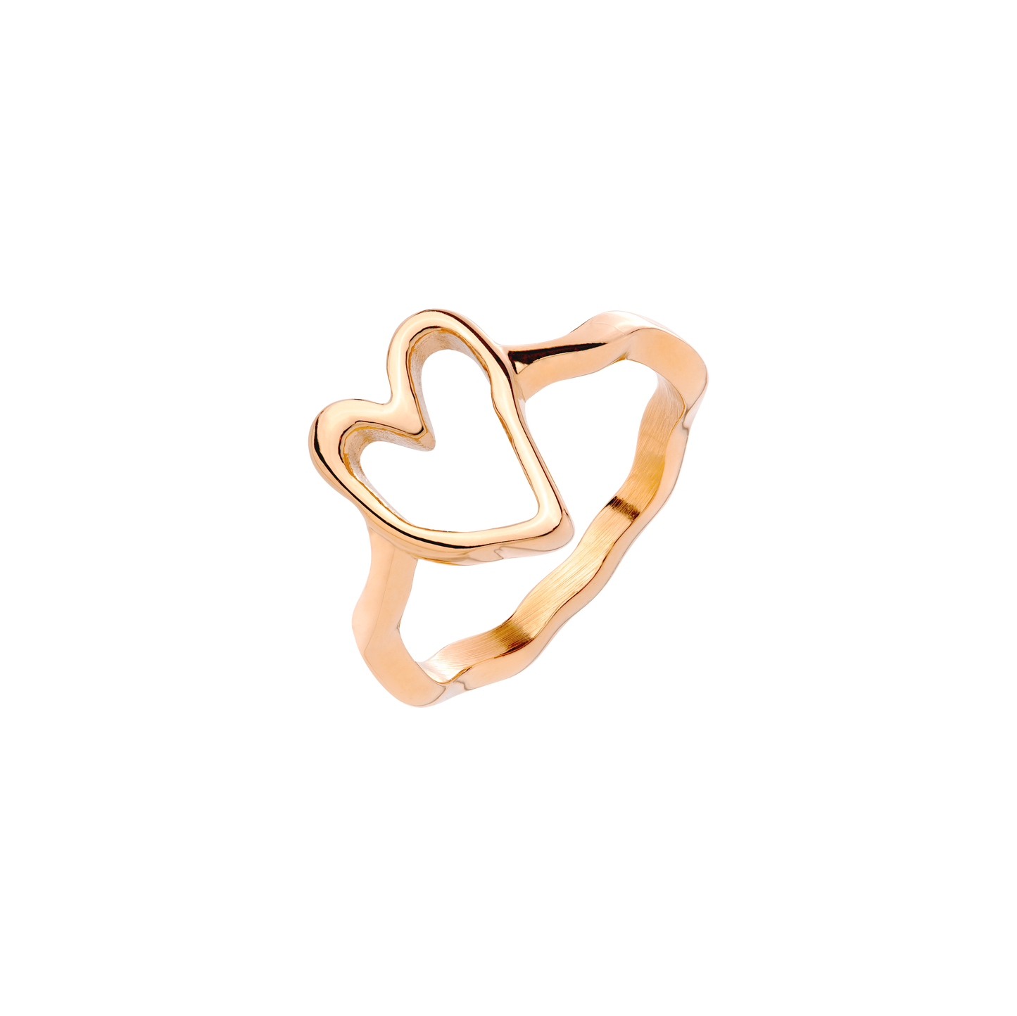 Flowy Heart Ring Roségold