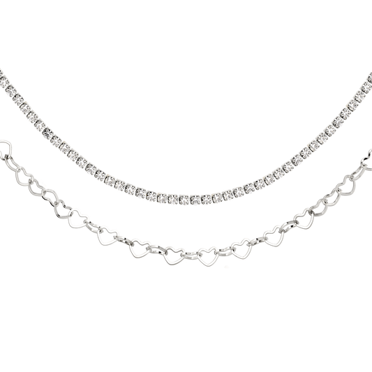 Glam Lover Necklace Bundle Silber