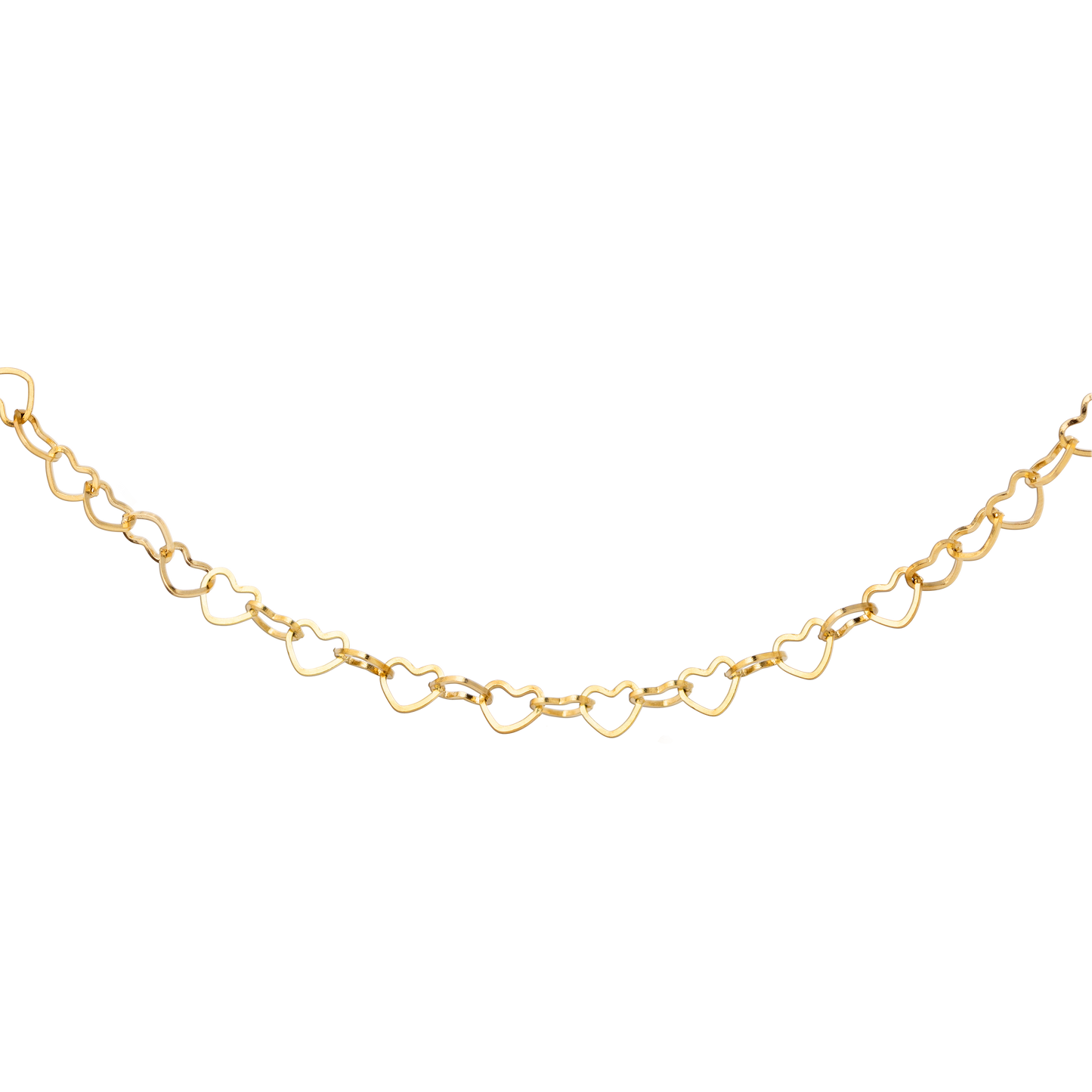 Heart after Heart Necklace Gold