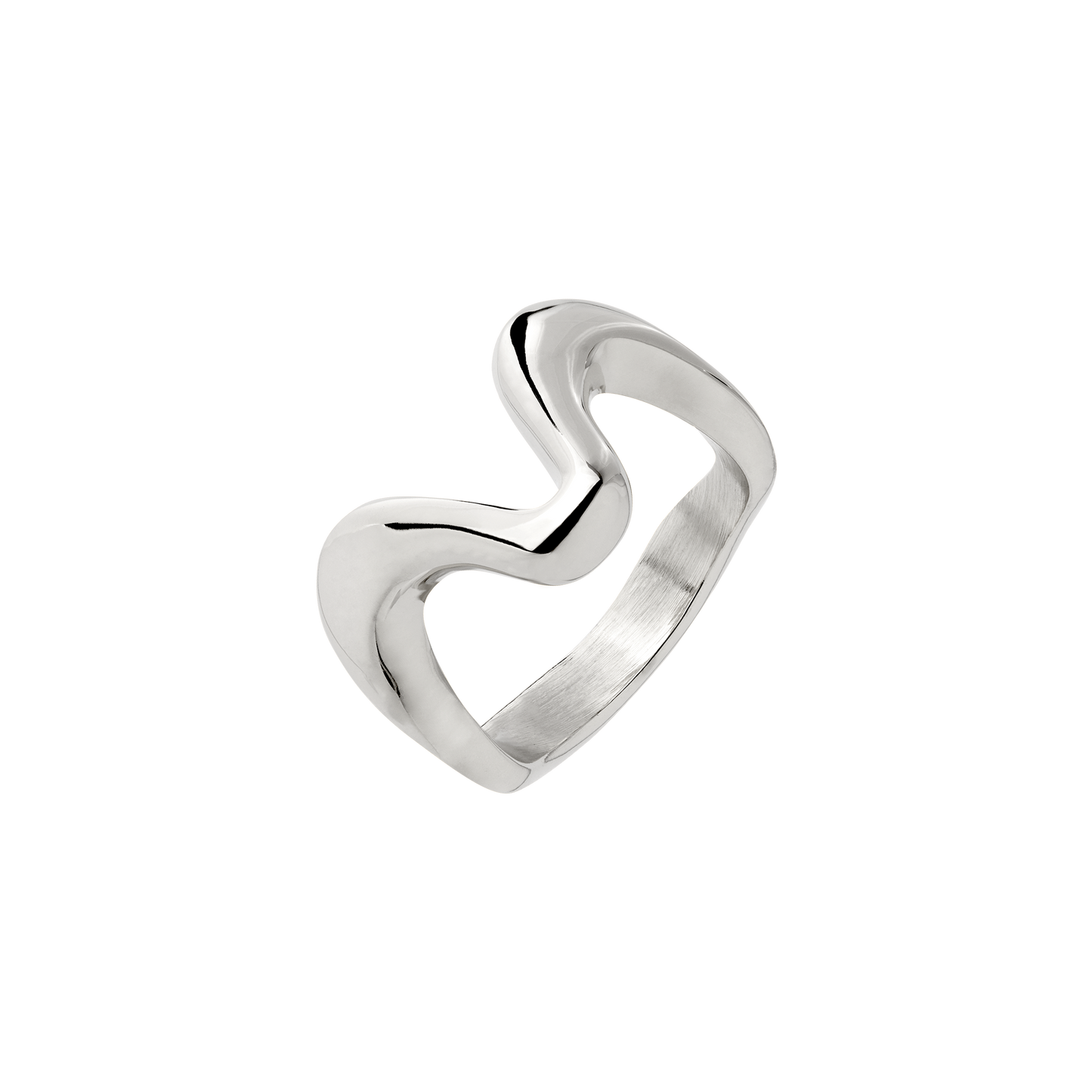 High 'n' Low Ring Silber