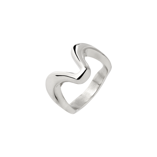 High 'n' Low Ring Silber